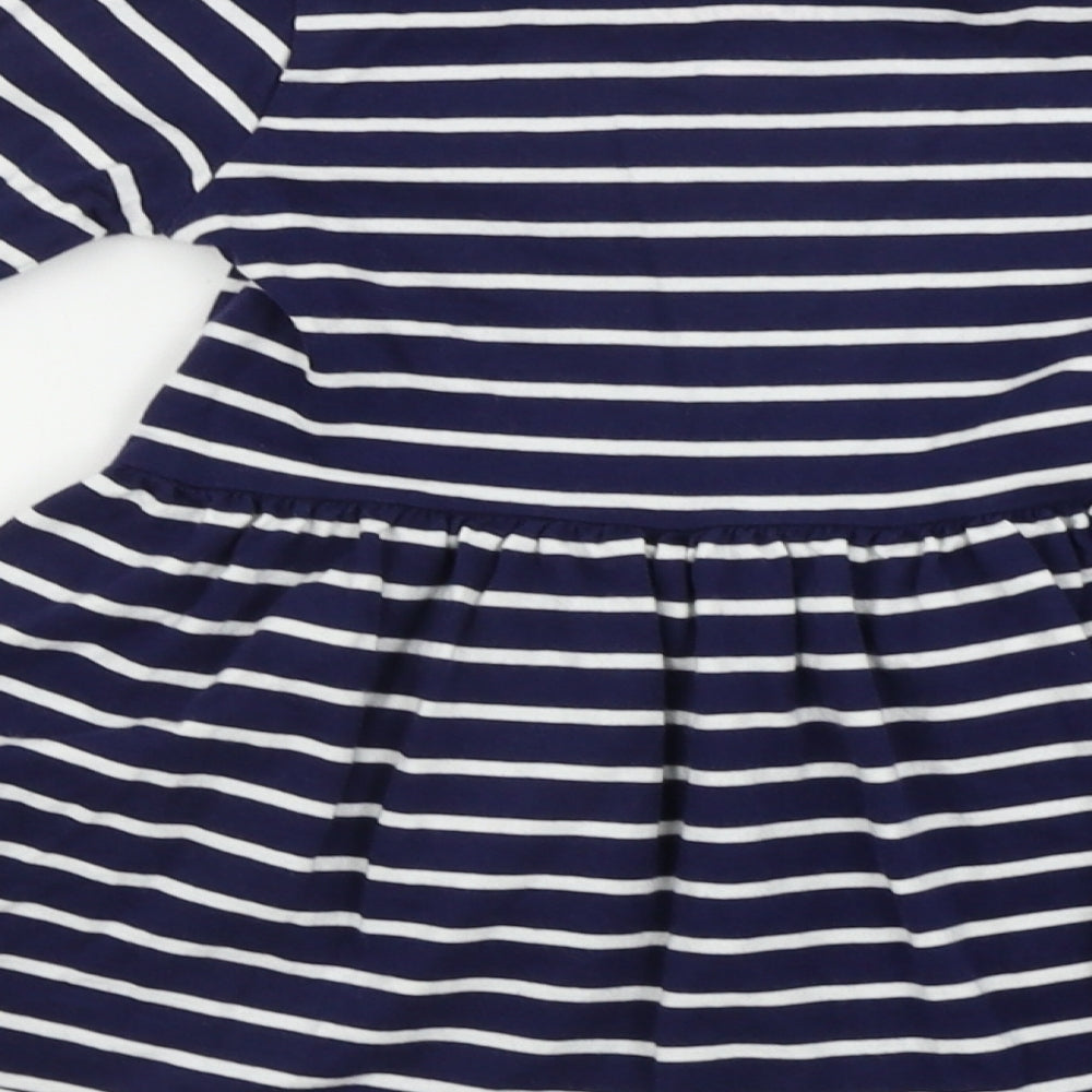H&M  Girls Blue Striped  A-Line  Size 2-3 Years