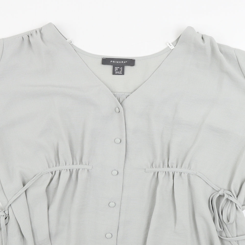 Primark  Womens Grey   Basic Blouse Size 12