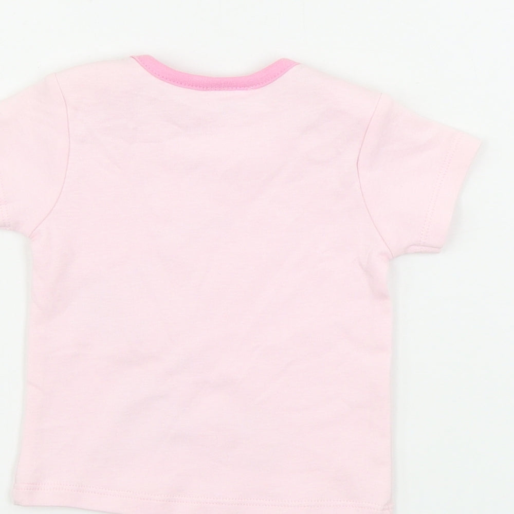 Disney Girls Pink   Basic T-Shirt Size 0-3 Months