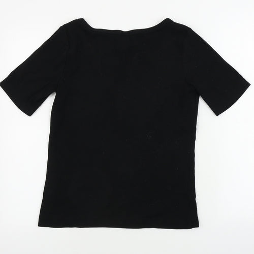 H&M  Womens Black   Basic T-Shirt Size L