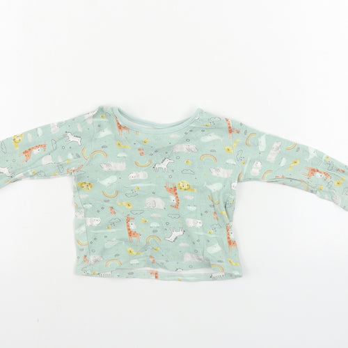 Primark  Boys Green Animal Print  Basic T-Shirt Size 9-12 Months