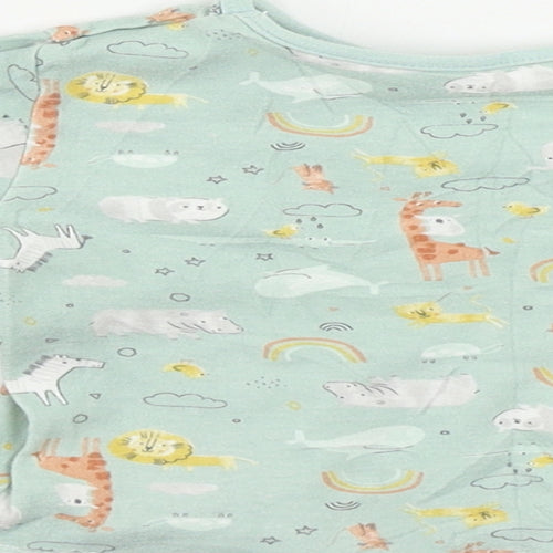 Primark  Boys Green Animal Print  Basic T-Shirt Size 9-12 Months