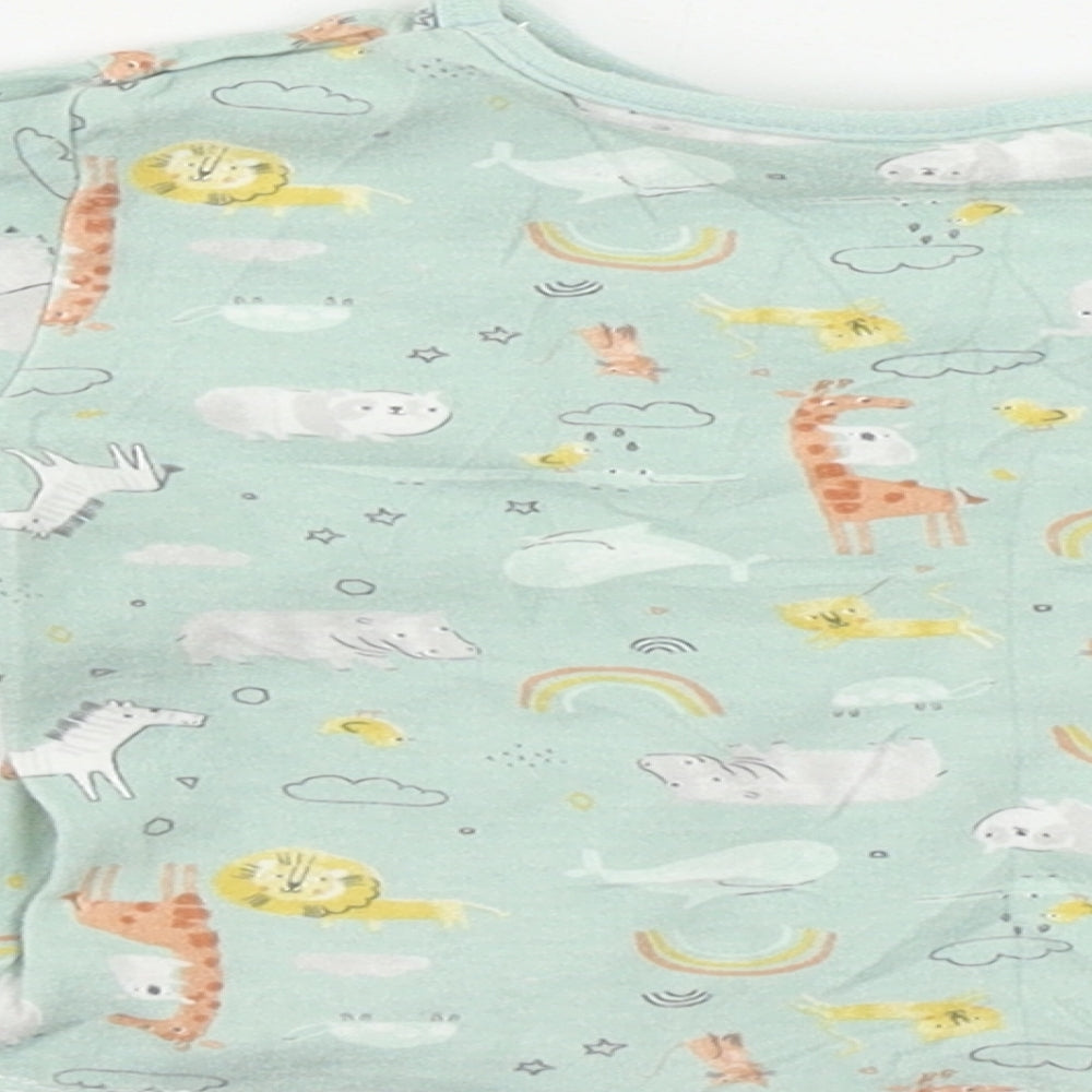 Primark  Boys Green Animal Print  Basic T-Shirt Size 9-12 Months