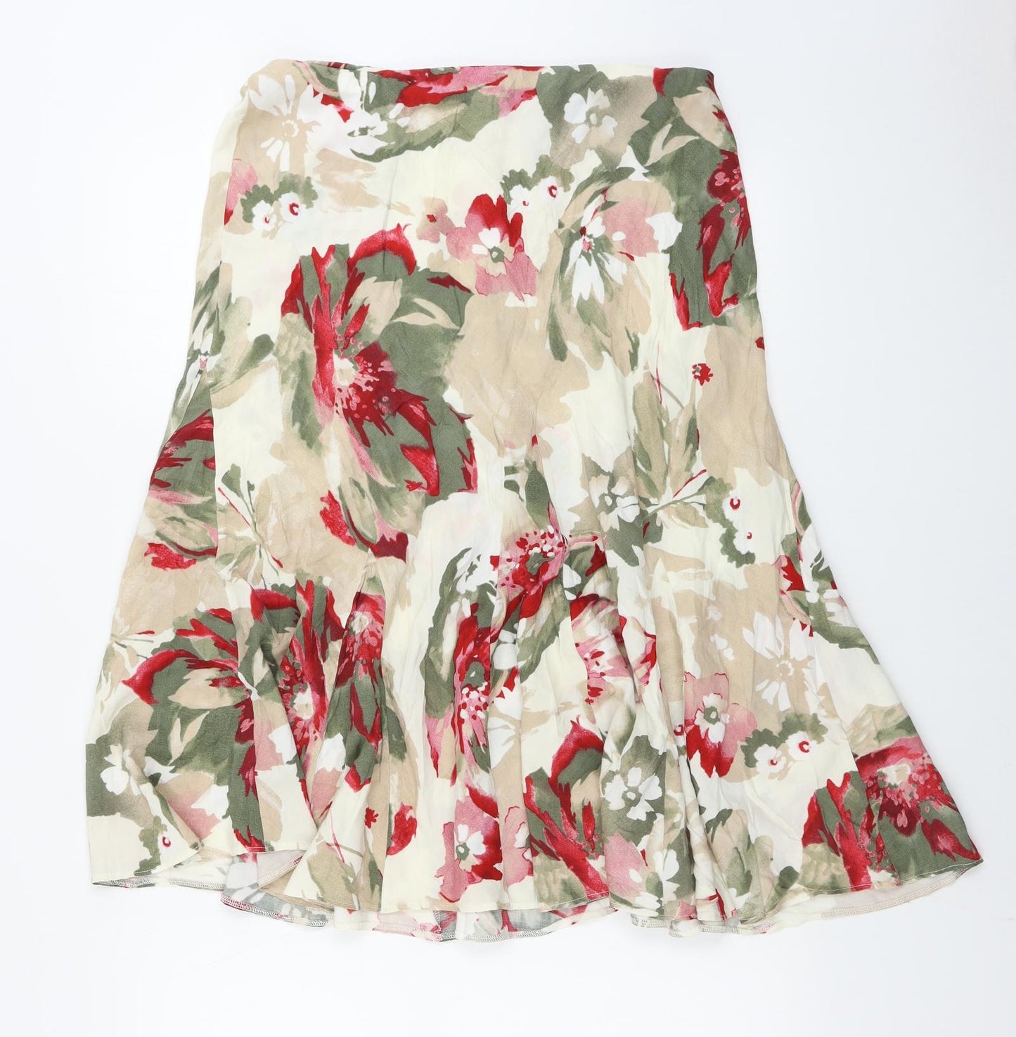 Nike  Womens Beige Floral  A-Line Skirt Size 14