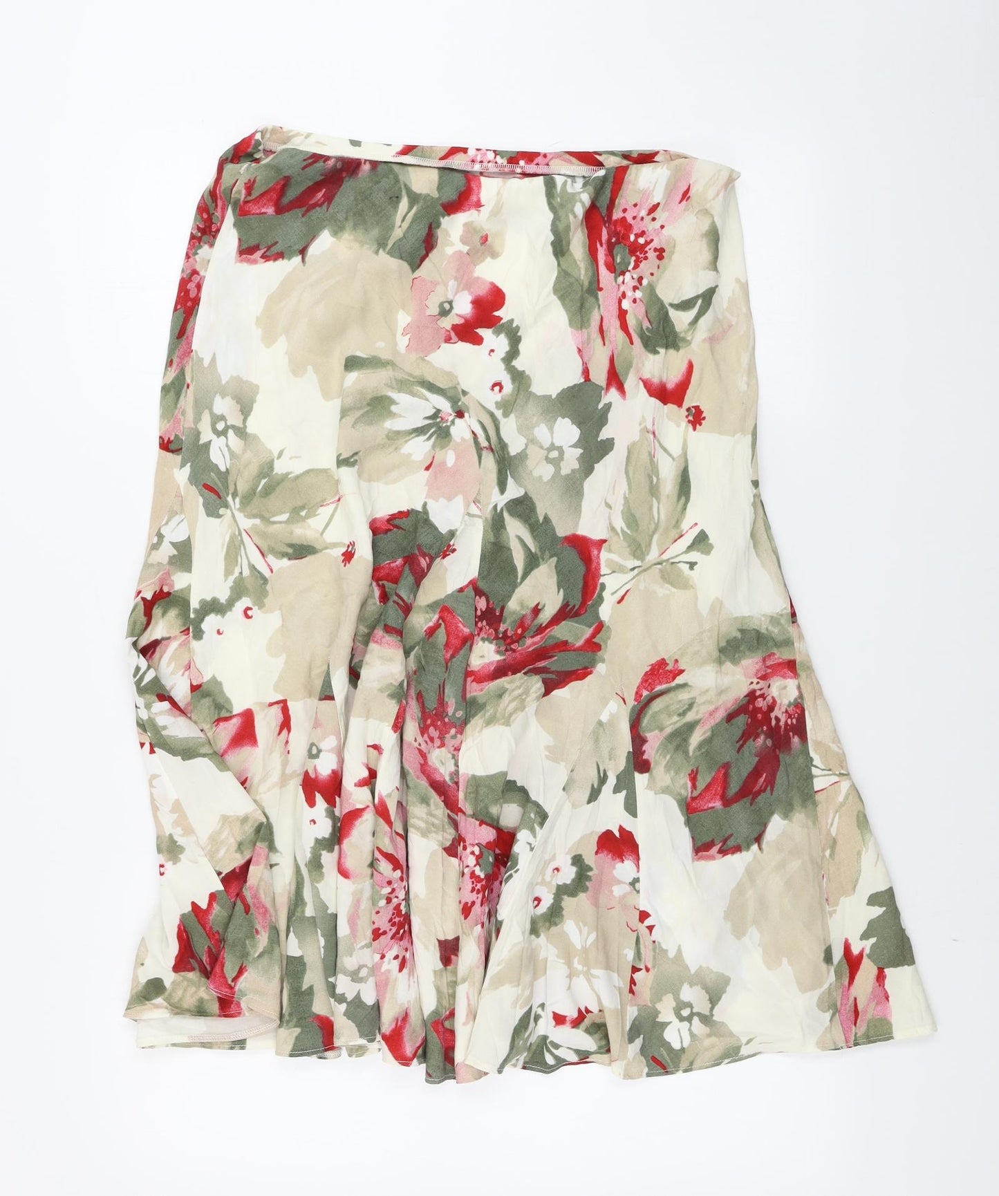 Nike  Womens Beige Floral  A-Line Skirt Size 14