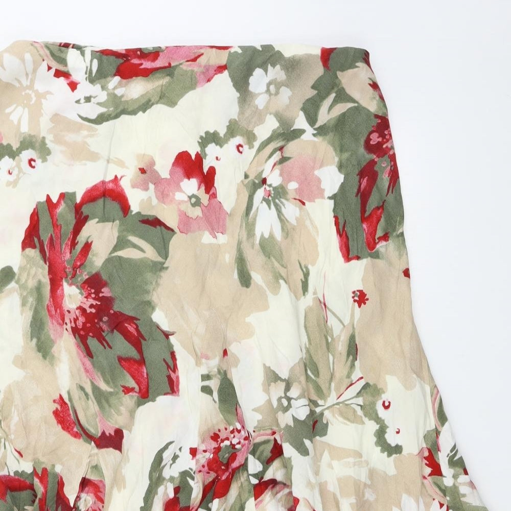 Nike  Womens Beige Floral  A-Line Skirt Size 14