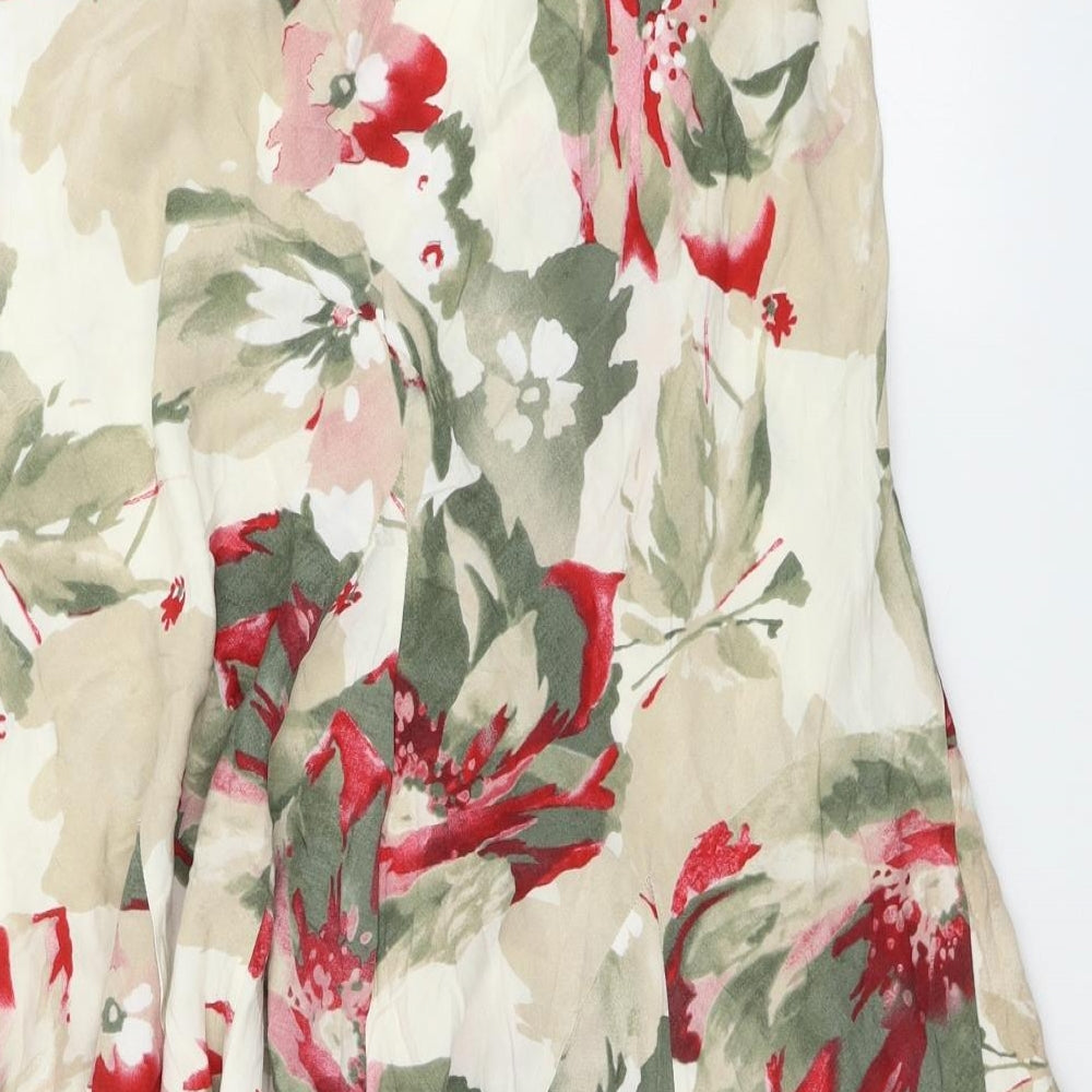 Nike  Womens Beige Floral  A-Line Skirt Size 14
