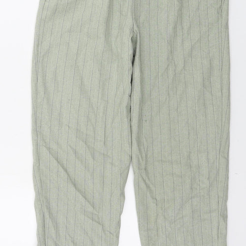 the nicole lewis collection  Womens Green Striped  Trousers  Size 12 L26 in