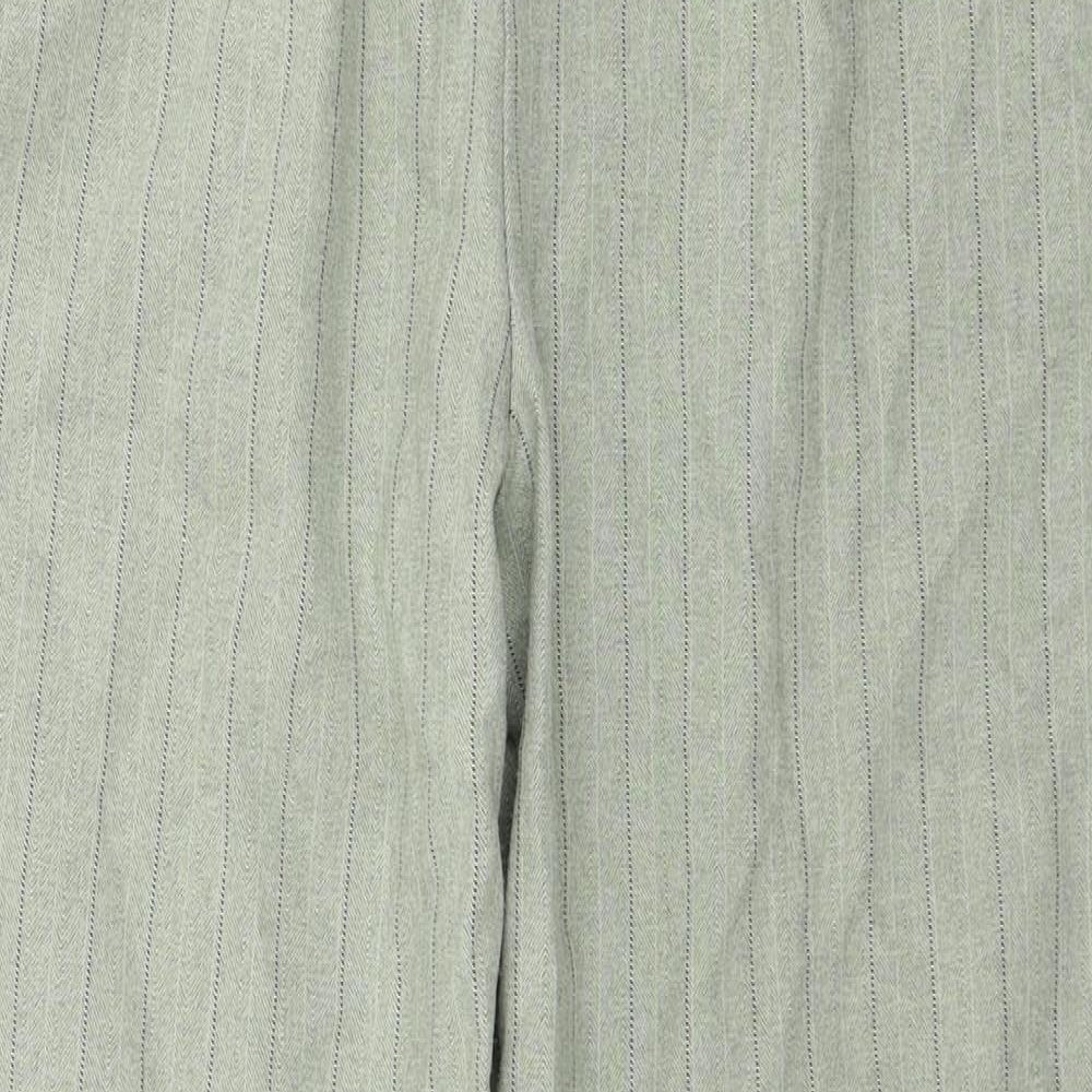 the nicole lewis collection  Womens Green Striped  Trousers  Size 12 L26 in