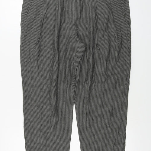 Phase Eight Womens Grey Striped  Trousers  Size 12 L23 in