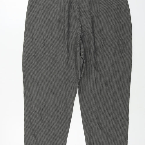 Phase Eight Womens Grey Striped  Trousers  Size 12 L23 in