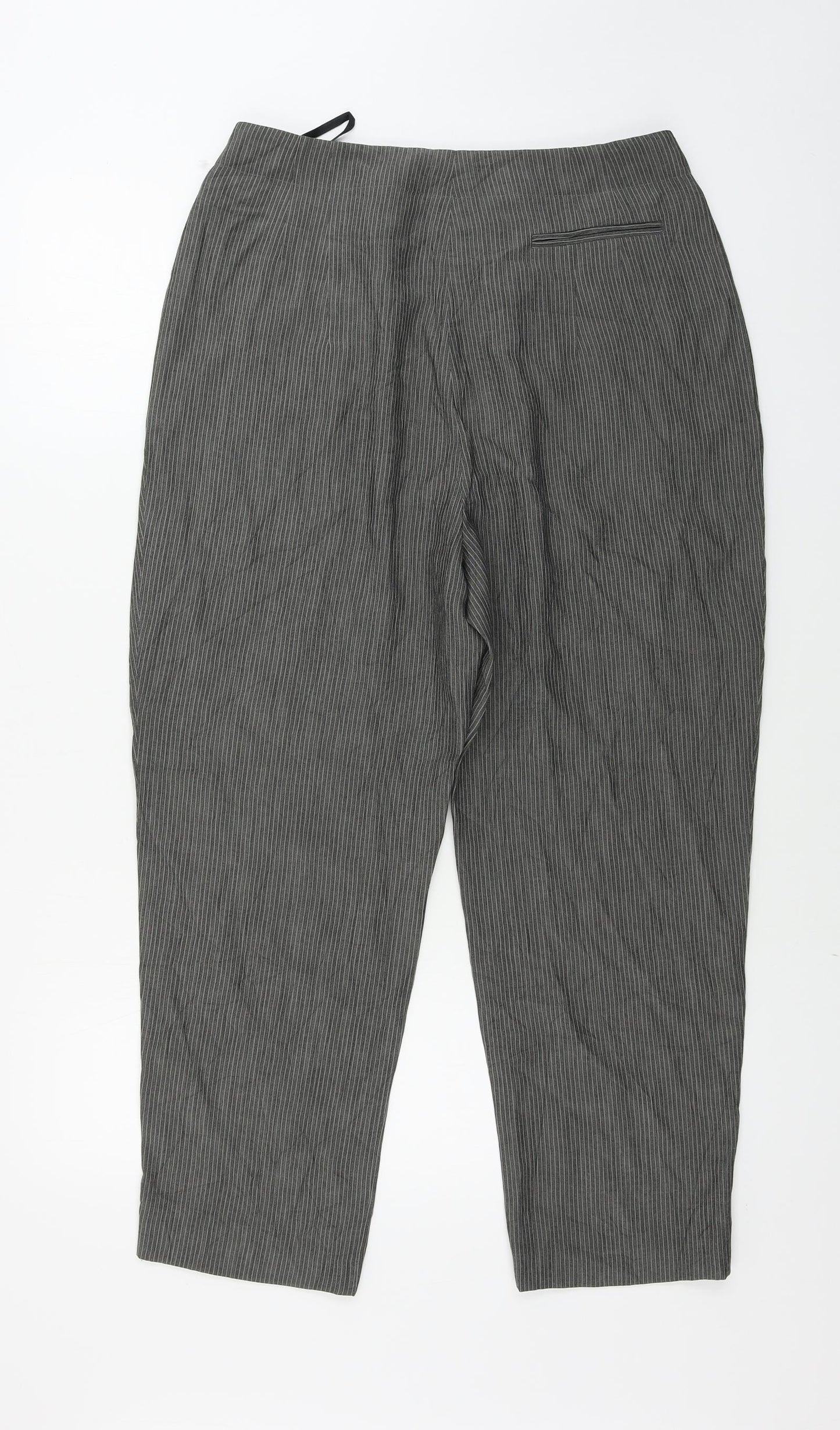 Phase Eight Womens Grey Striped  Trousers  Size 12 L23 in