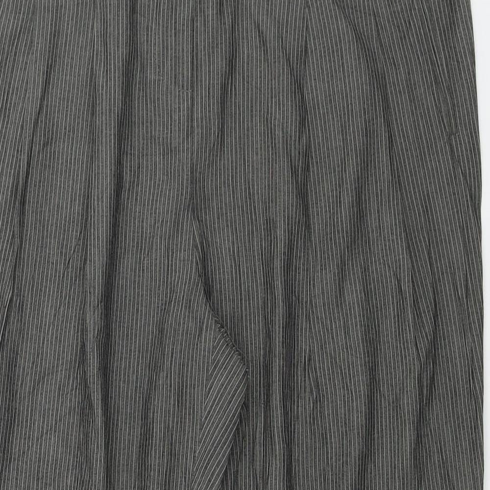 Phase Eight Womens Grey Striped  Trousers  Size 12 L23 in