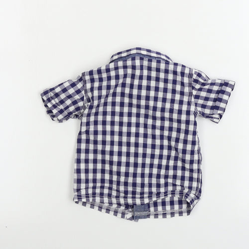 George Boys White Check  Basic Button-Up Size 6-9 Months