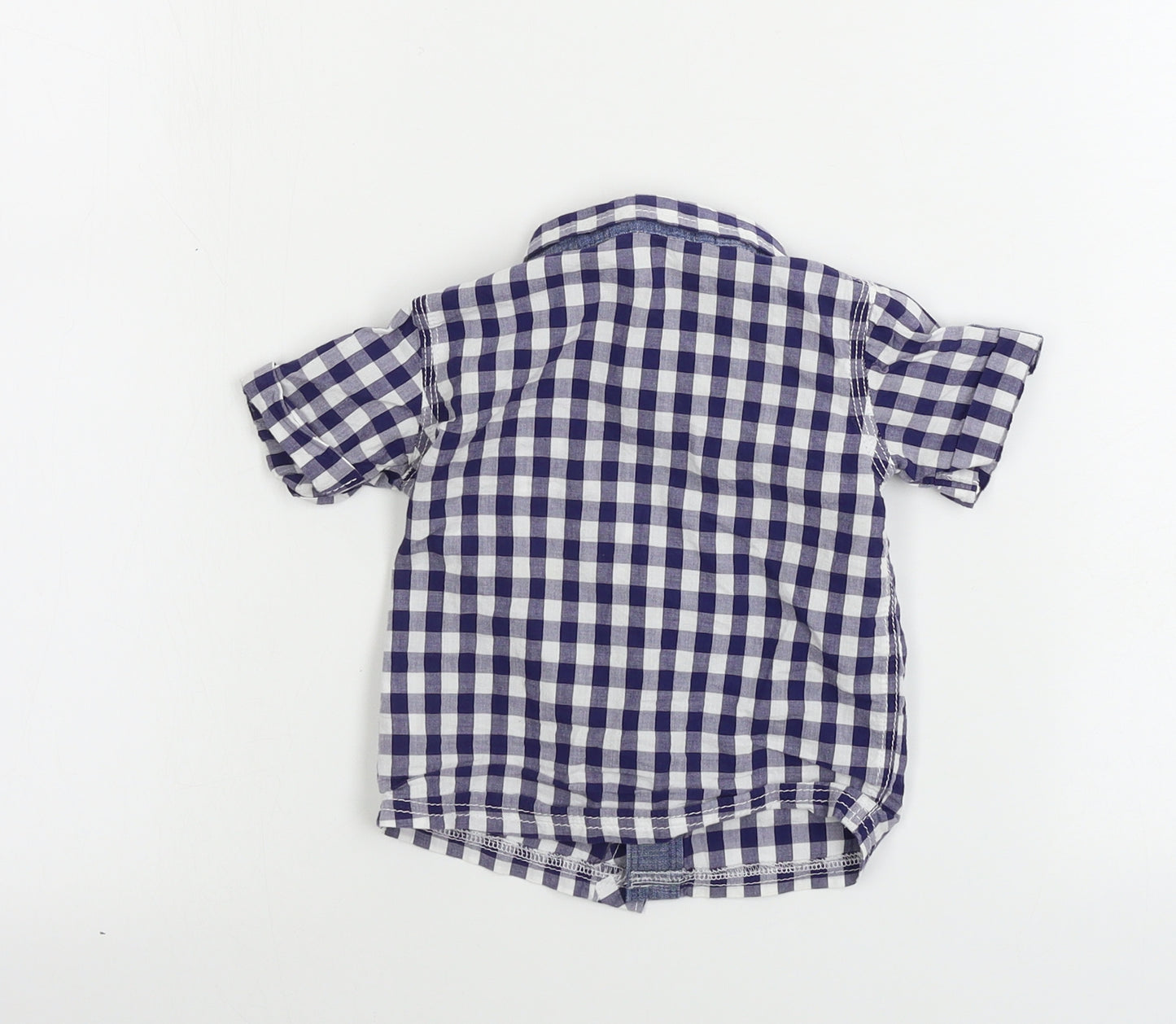George Boys White Check  Basic Button-Up Size 6-9 Months