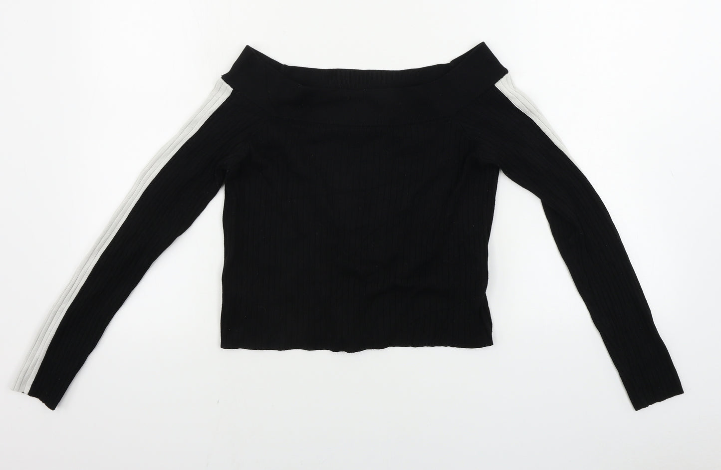 H&M  Womens Black Houndstooth  Pullover Jumper Size L
