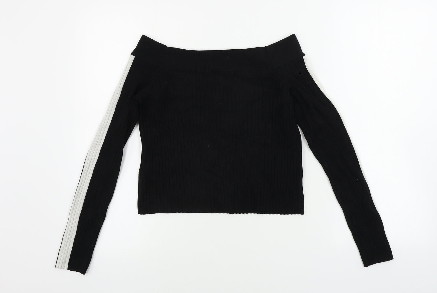 H&M  Womens Black Houndstooth  Pullover Jumper Size L