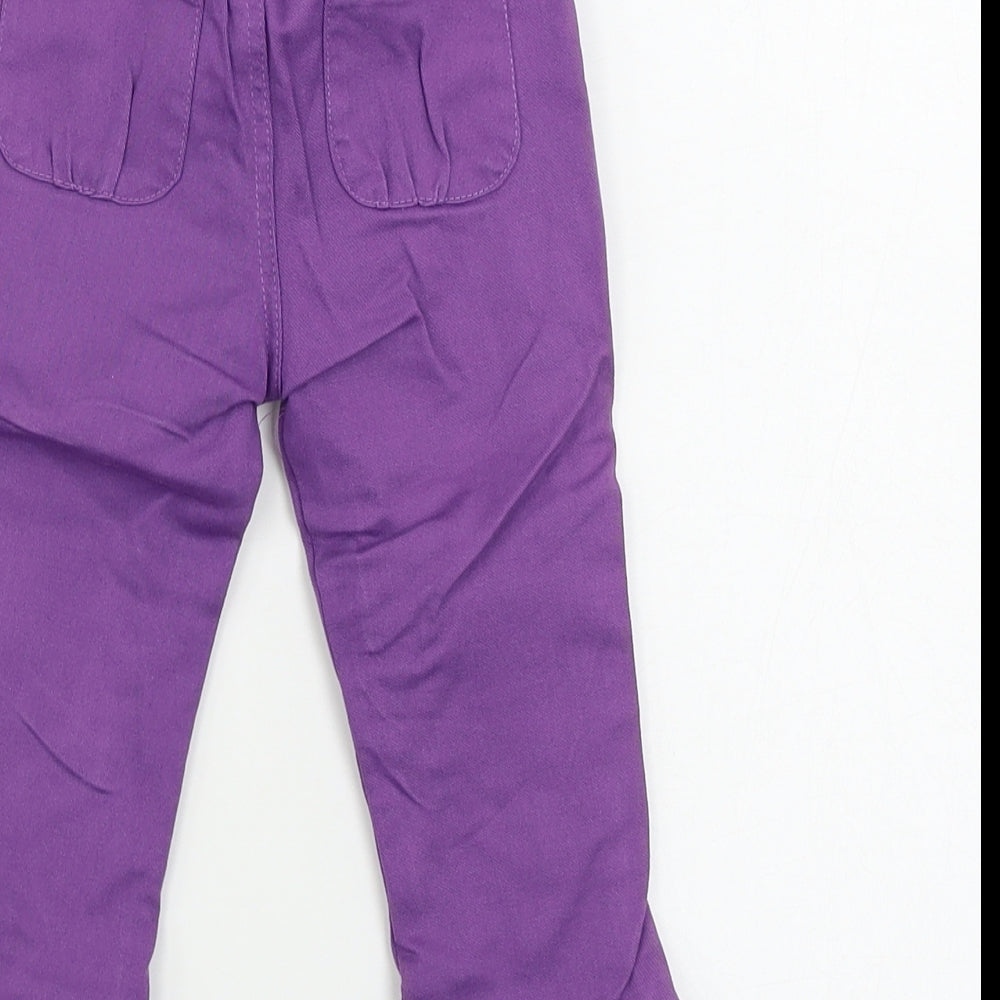BHS Girls Purple   Cargo Jeans Size 18-24 Months