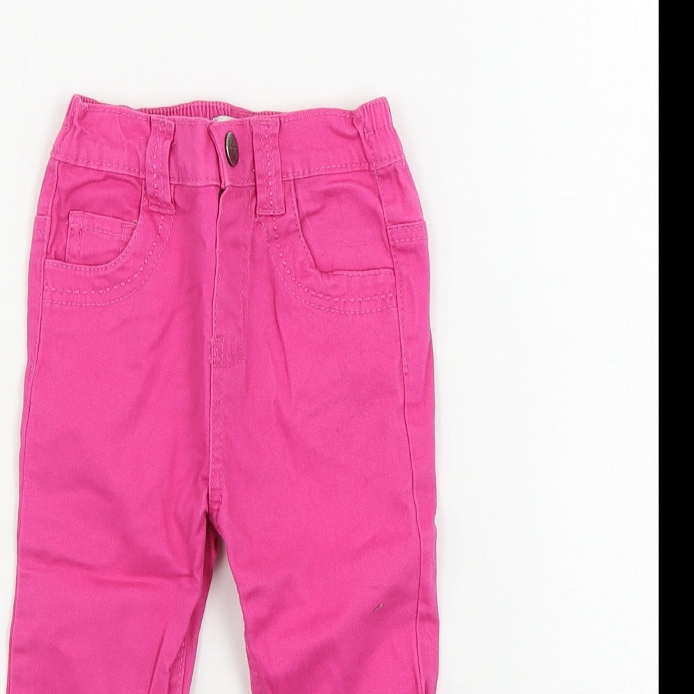 Earlydays Girls Pink   Cargo Jeans Size 18-24 Months