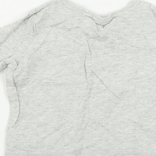 NEXT  Girls White Striped  Basic T-Shirt Size 2 Years