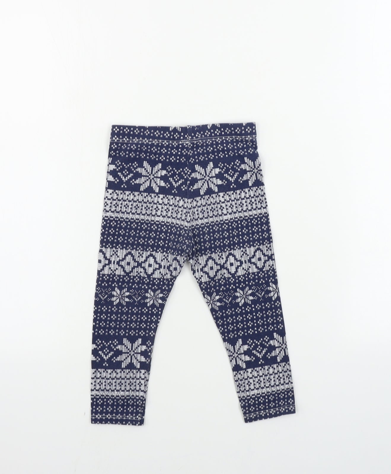 NEXT  Girls Blue Geometric  Jegging Trousers Size 2 Years