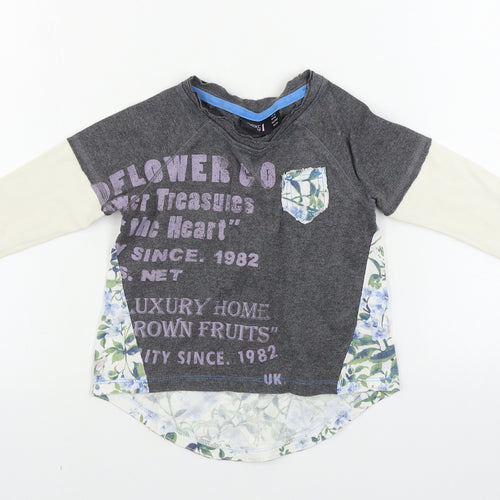 NEXT  Girls Grey   Basic T-Shirt Size 12-18 Months