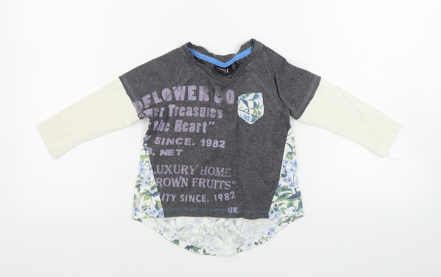 NEXT  Girls Grey   Basic T-Shirt Size 12-18 Months