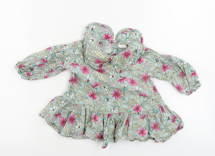 NEXT   Green Floral  A-Line  Size 9-12 Months