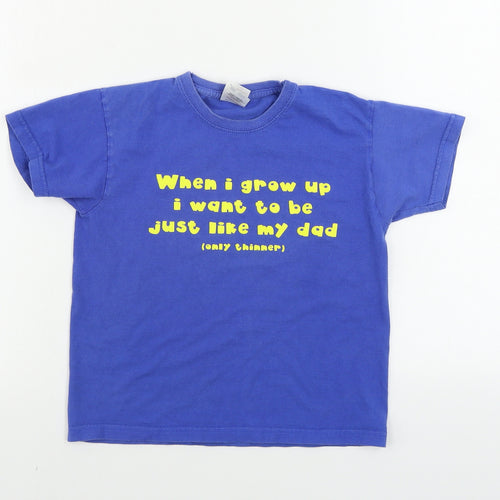 Fruit of the Loom  Boys Blue   Basic T-Shirt Size 5-6 Years