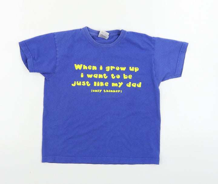 Fruit of the Loom Boys Blue Basic T-Shirt Size 5-6 Years