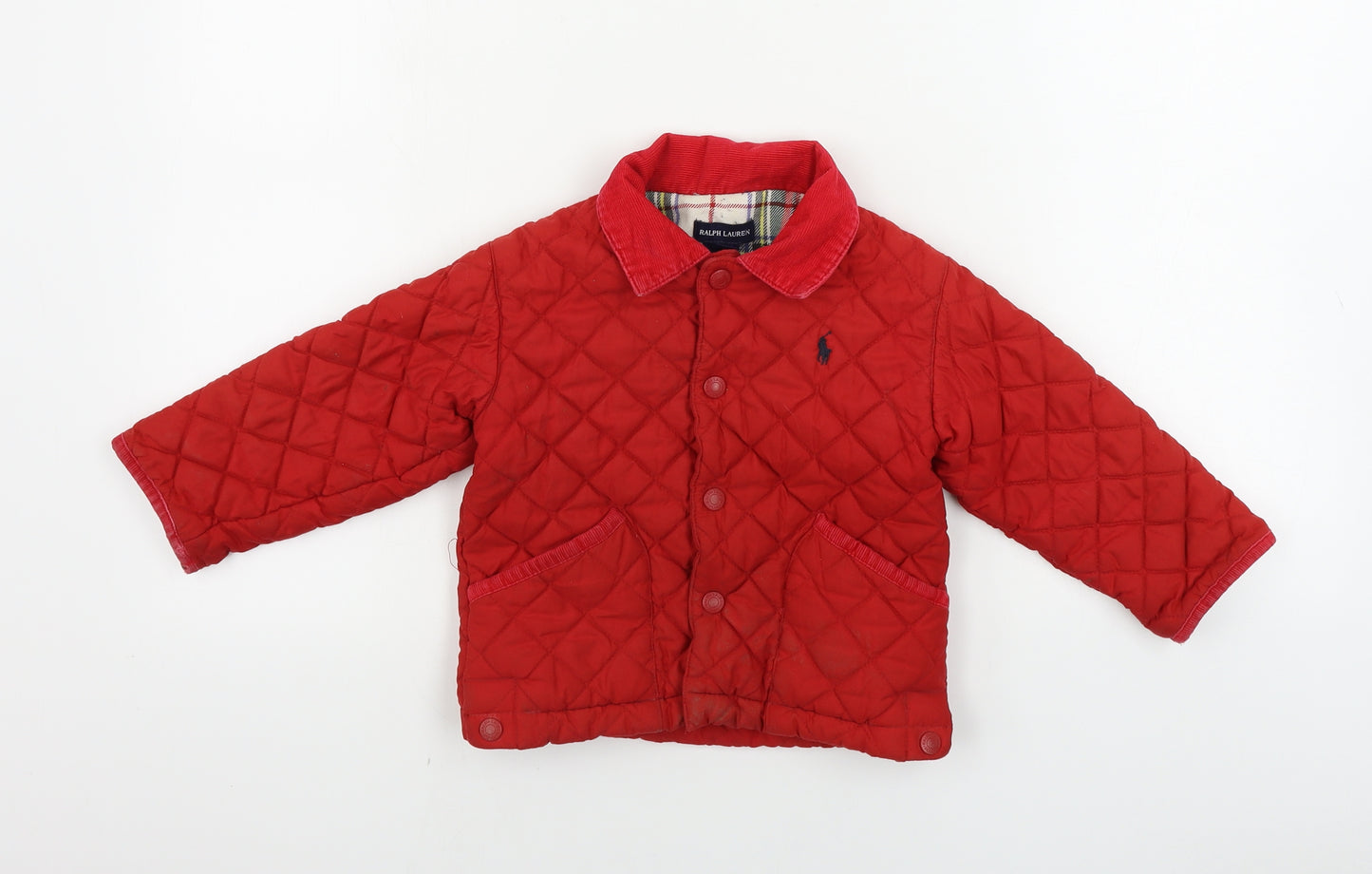 Ralph Lauren  Boys Red   Cardigan Jumper Size 3 Years