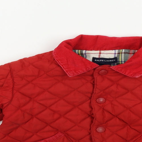Ralph Lauren  Boys Red   Cardigan Jumper Size 3 Years