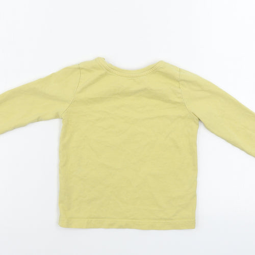 Nutmeg  Girls Yellow   Basic T-Shirt Size 2-3 Years