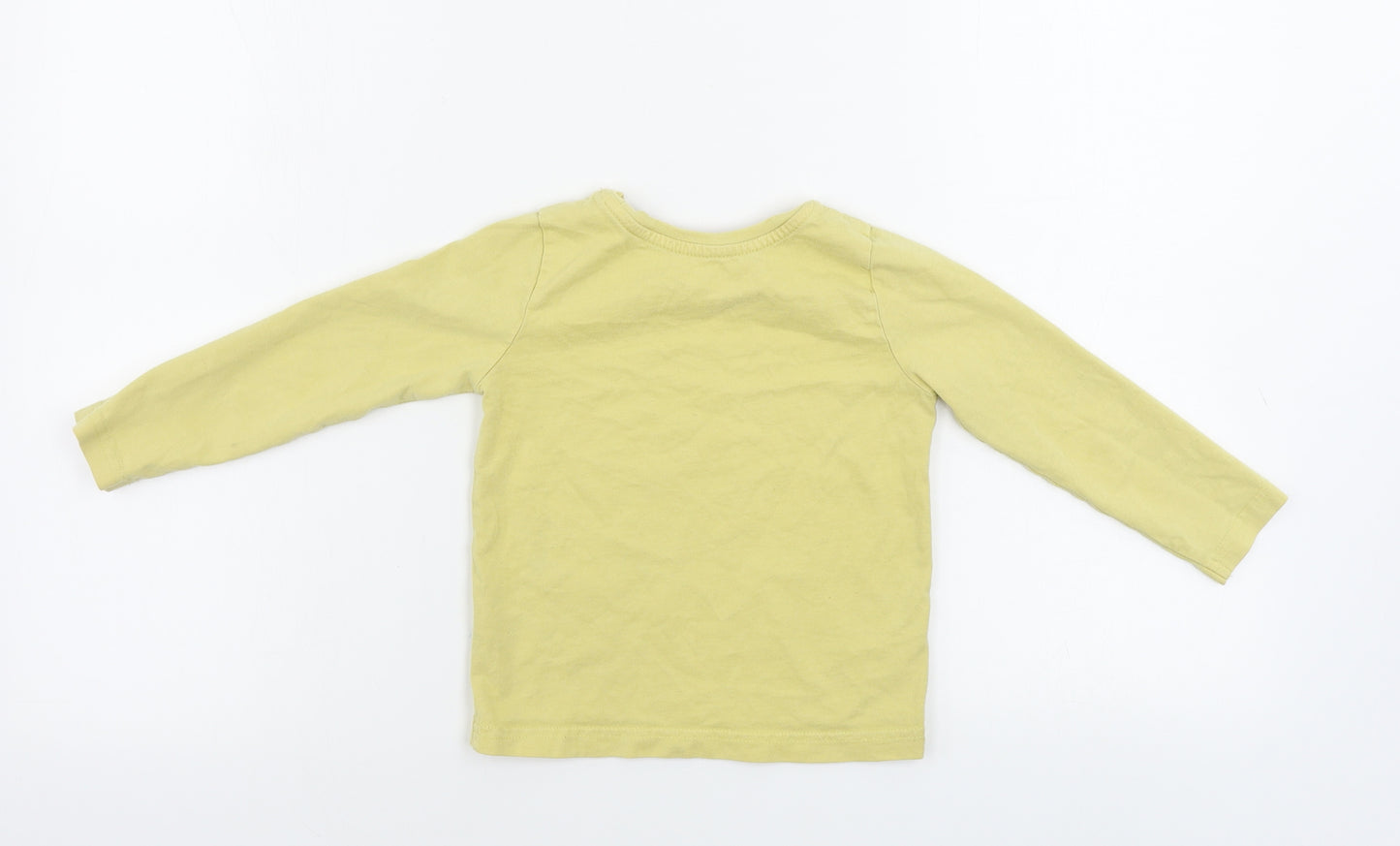 Nutmeg  Girls Yellow   Basic T-Shirt Size 2-3 Years