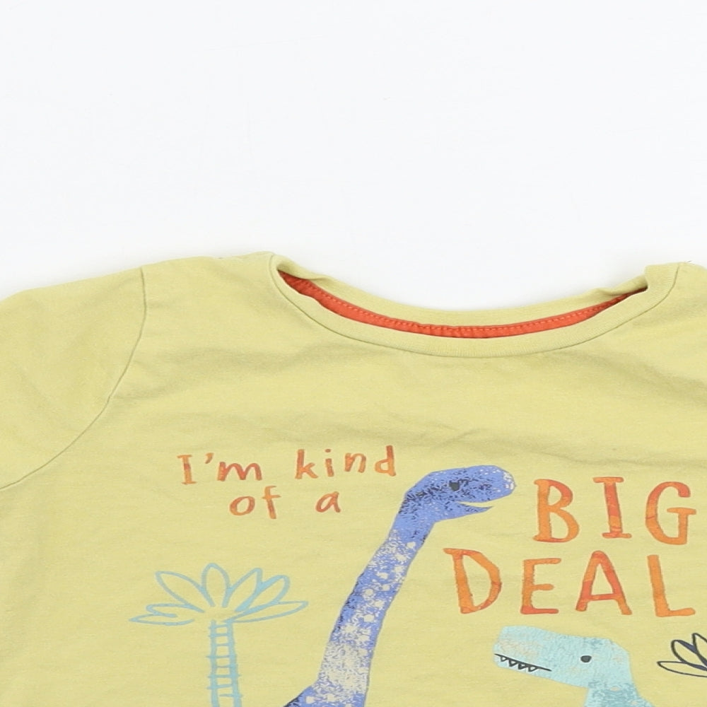 Nutmeg  Girls Yellow   Basic T-Shirt Size 2-3 Years