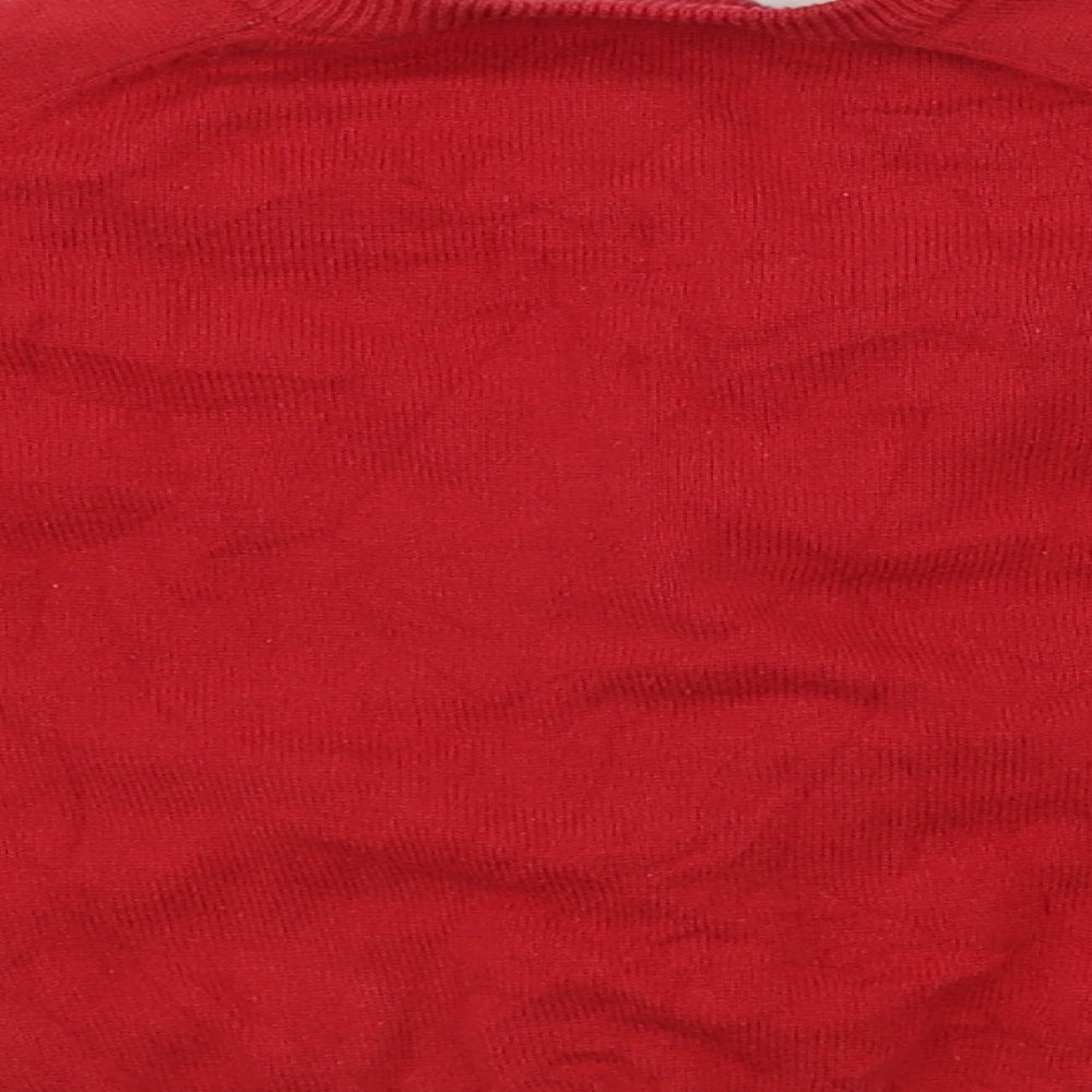 TU Boys Red   Cardigan Jumper Size 3-4 Years  -  peppa pig christmas
