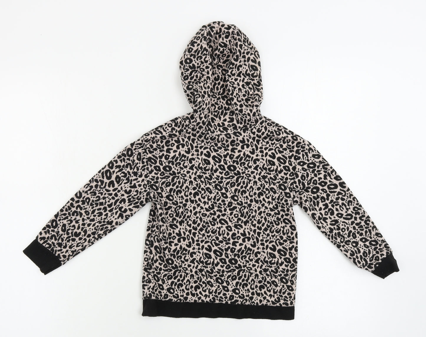 George  Girls Pink Animal Print  Pullover Hoodie Size 4-5 Years