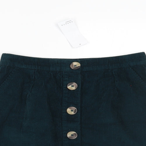 Papaya Womens Green   Mini Skirt Size 8