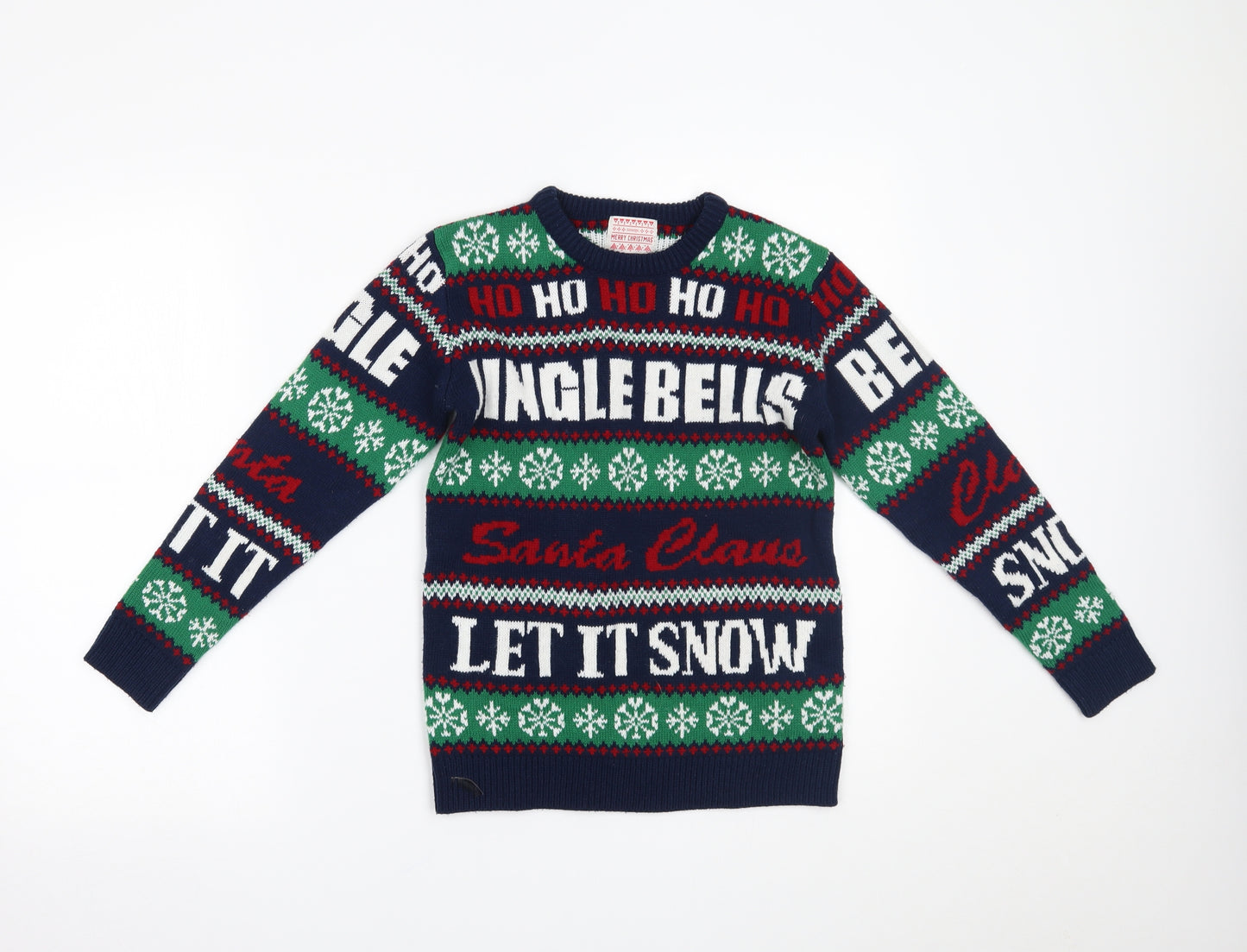 George Boys Multicoloured Fair Isle  Pullover Jumper Size 9-10 Years  - christmas