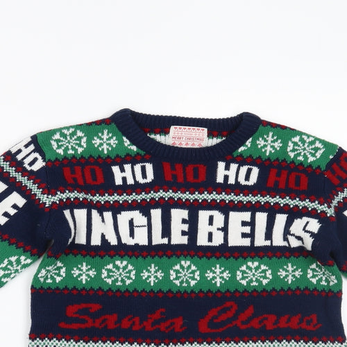 George Boys Multicoloured Fair Isle  Pullover Jumper Size 9-10 Years  - christmas
