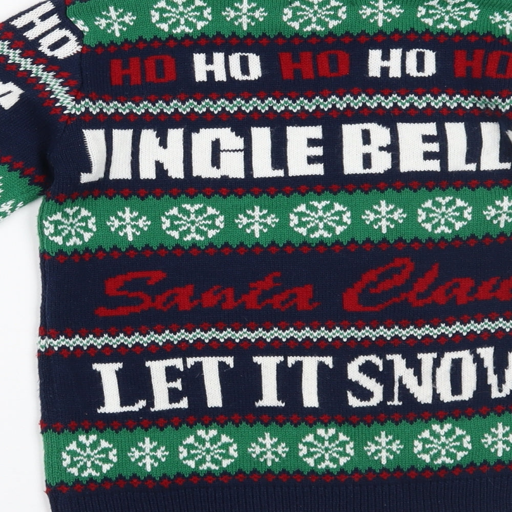 George Boys Multicoloured Fair Isle  Pullover Jumper Size 9-10 Years  - christmas