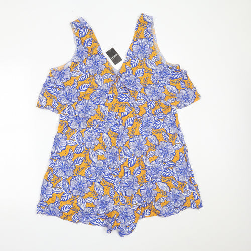 George Womens Multicoloured Floral  Romper One-Piece Size 16