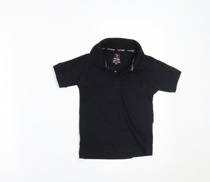 canteene Boys Black Pullover Polo Size 5 Years
