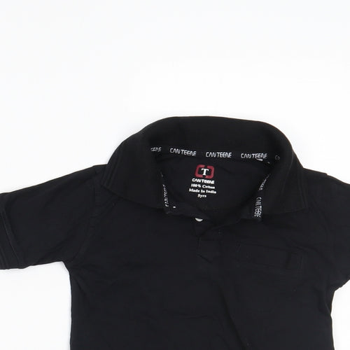 canteene Boys Black   Pullover Polo Size 5 Years
