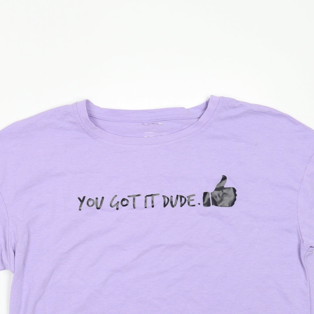 SheIn Womens Purple   Basic T-Shirt Size L