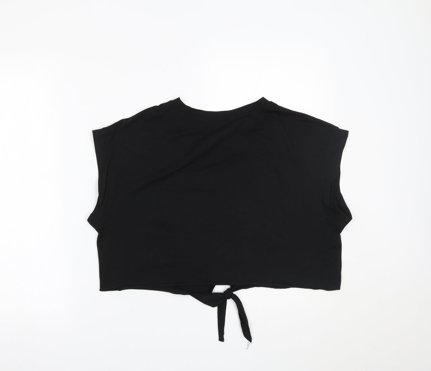 SheIn# Womens Black   Cropped T-Shirt Size L