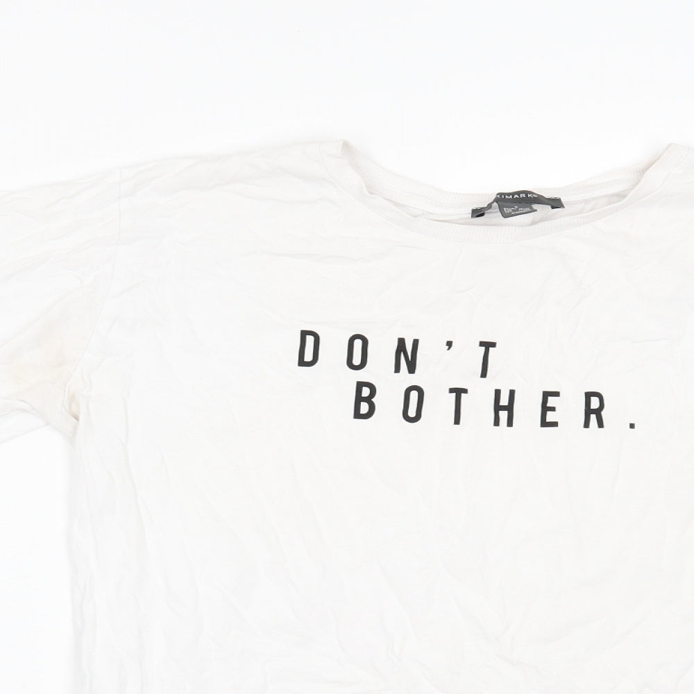 Primark Womens White   Basic T-Shirt Size S
