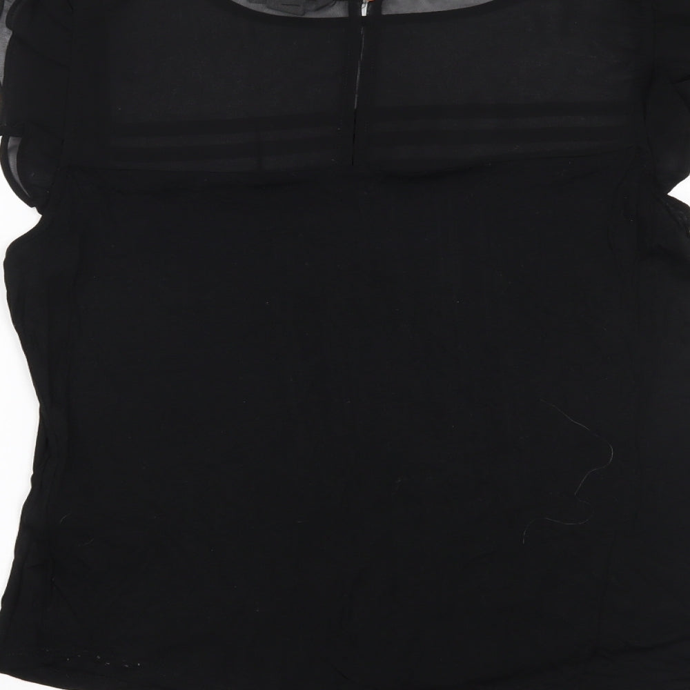 H&M Womens Black   Basic Blouse Size M