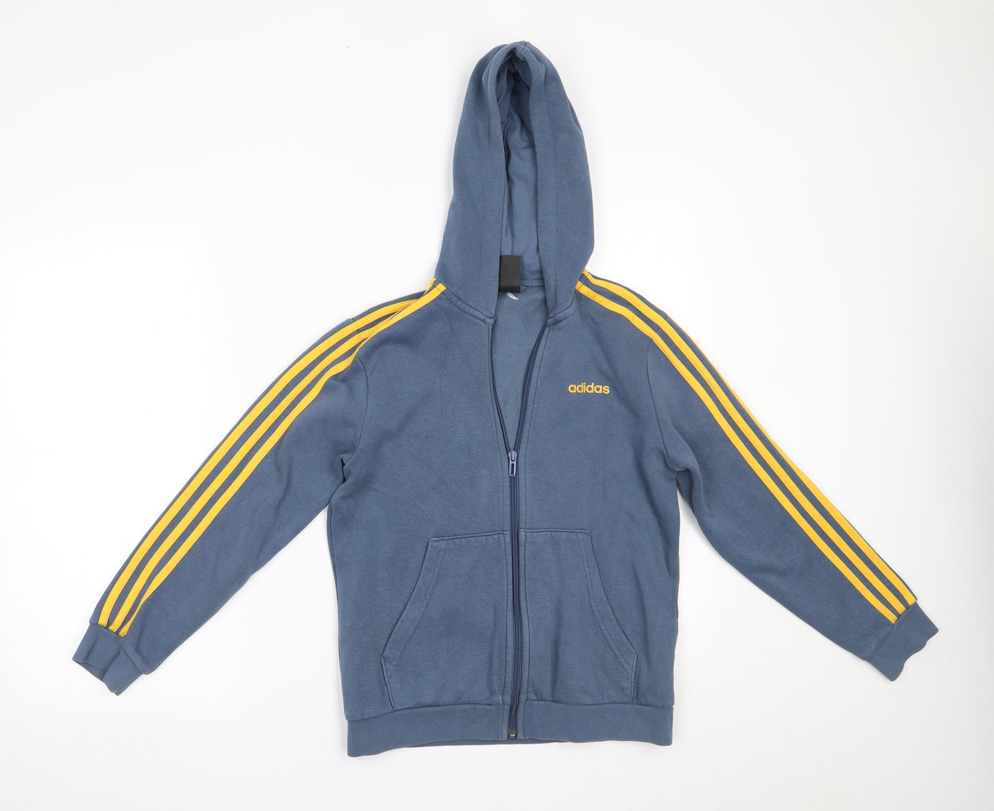 adidas Boys Blue   Full Zip Hoodie Size 11-12 Years