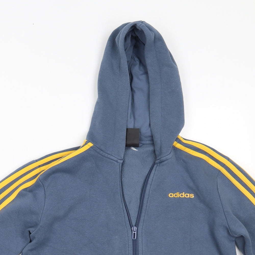 adidas Boys Blue   Full Zip Hoodie Size 11-12 Years